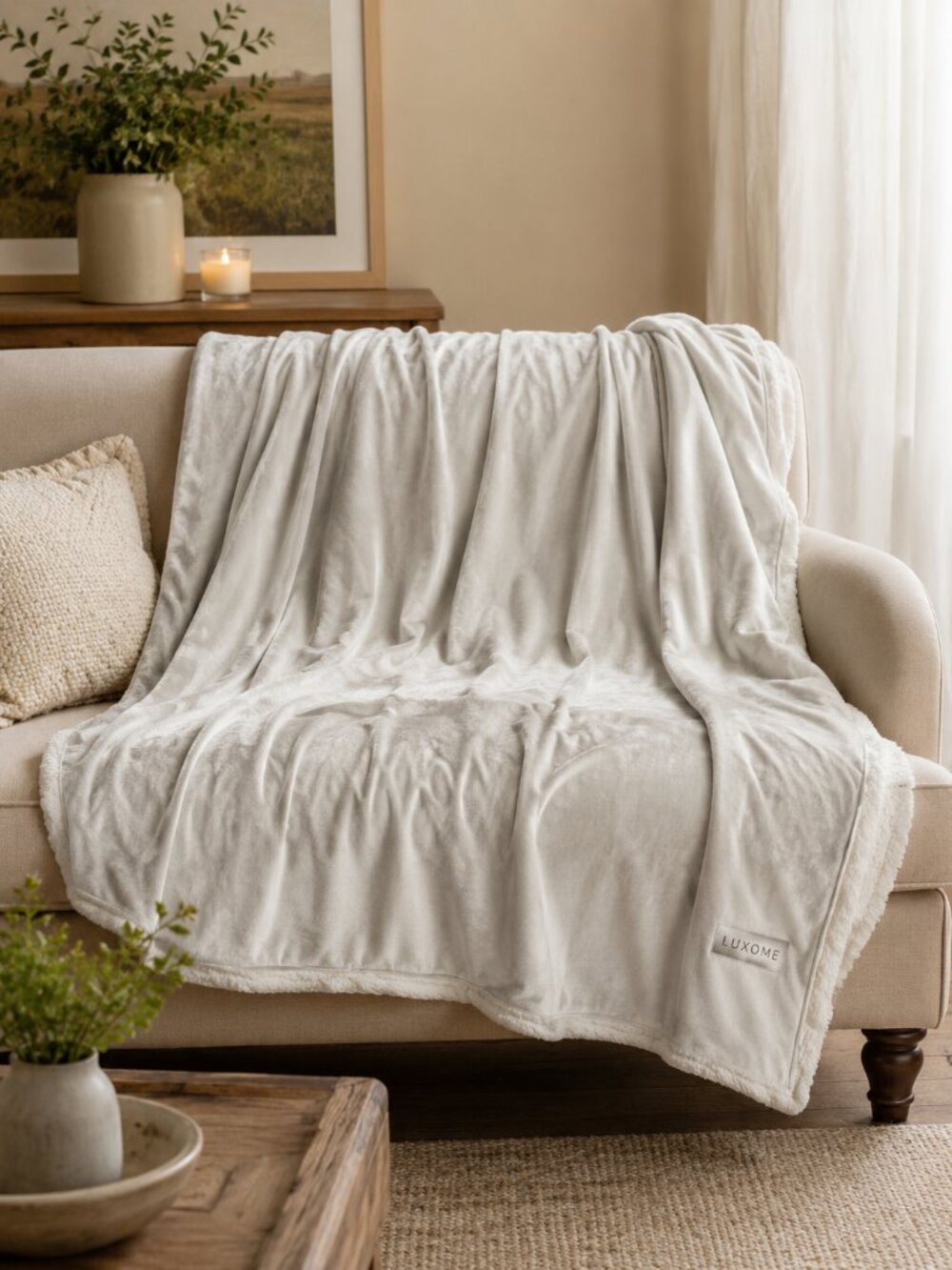 Luxome Weighted Blanket In Minky
